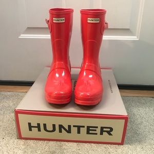 HUNTER Rain boots- bright coral